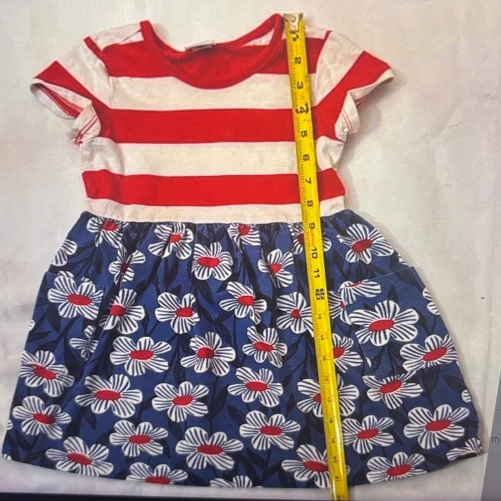 Hannah Andersson Americana Dress Lot 4 Nostalgic Primary Colors Kidcore Floral - Picture 14 of 16